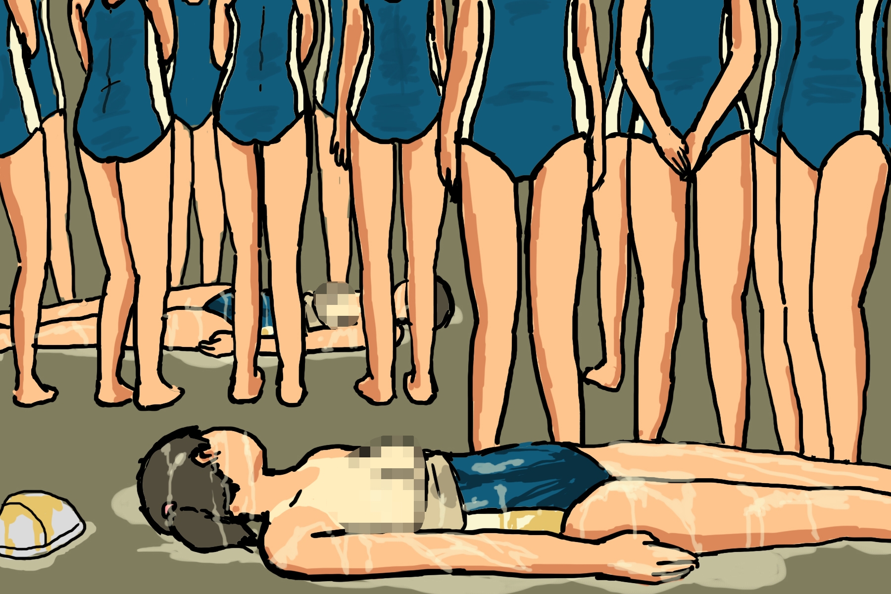 触手生物に襲われる女子生徒5