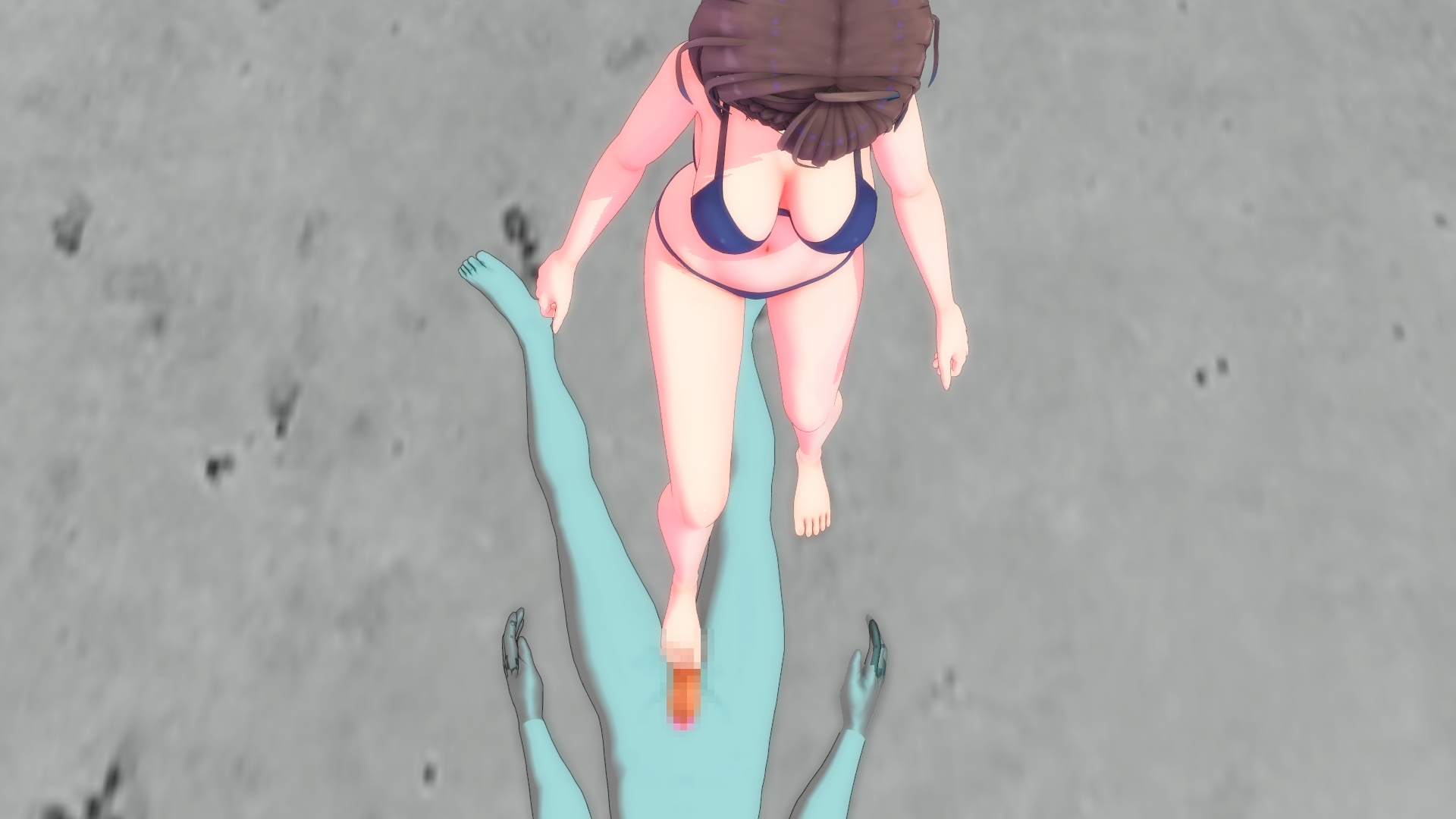 足での玉責め動画