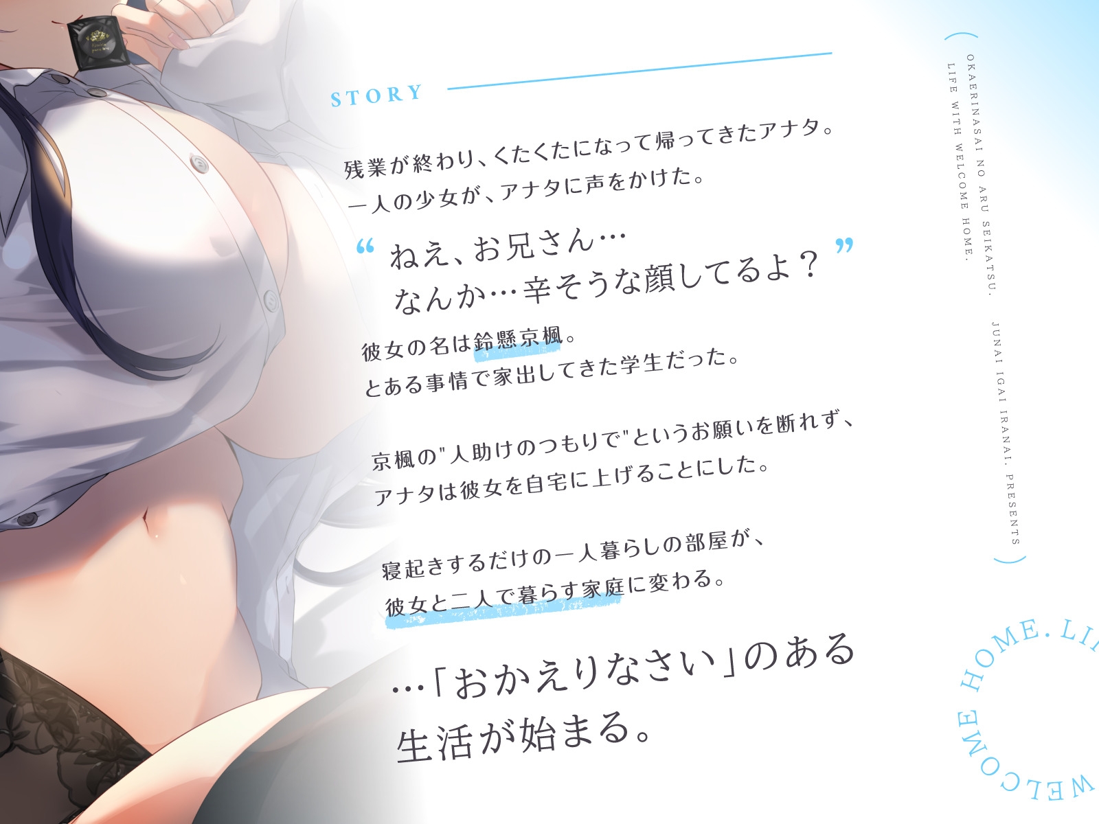 【1周年記念で期間限定110円】おかえりなさいのある生活。一人暮らしのアナタが、家出少女と二人暮らしになる一週間。