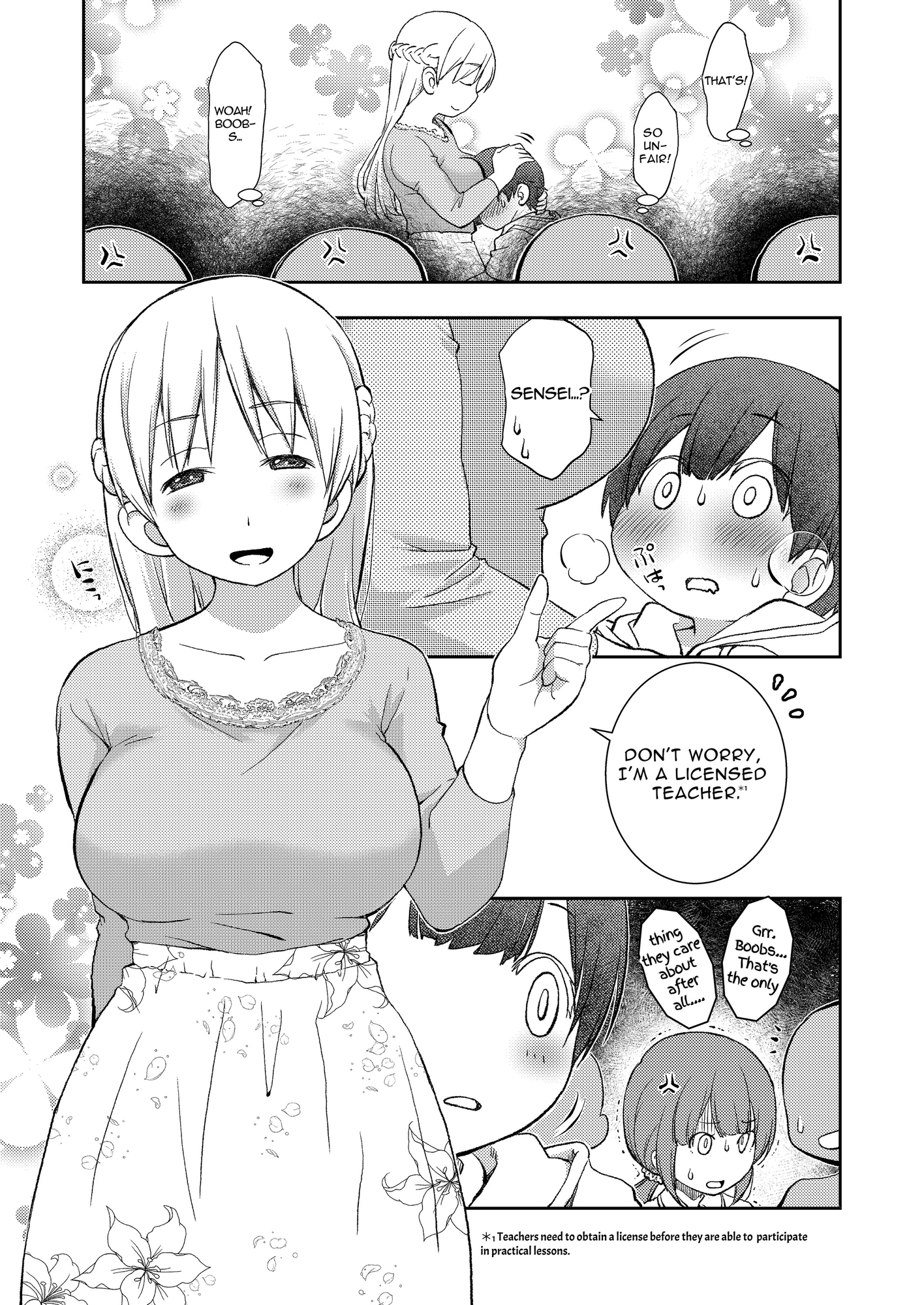 【英語版】誰ともペアになれなかったのでやさしい先生とセックス実習をしました。