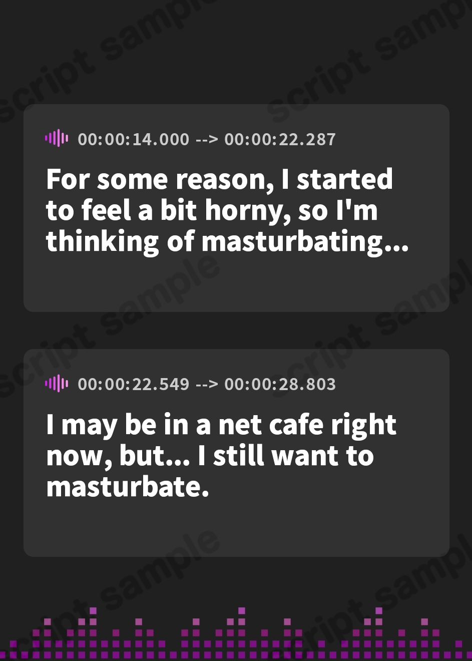 【英語版】裏垢女子のオホ声オナニー&ハメ撮り音声投稿 2