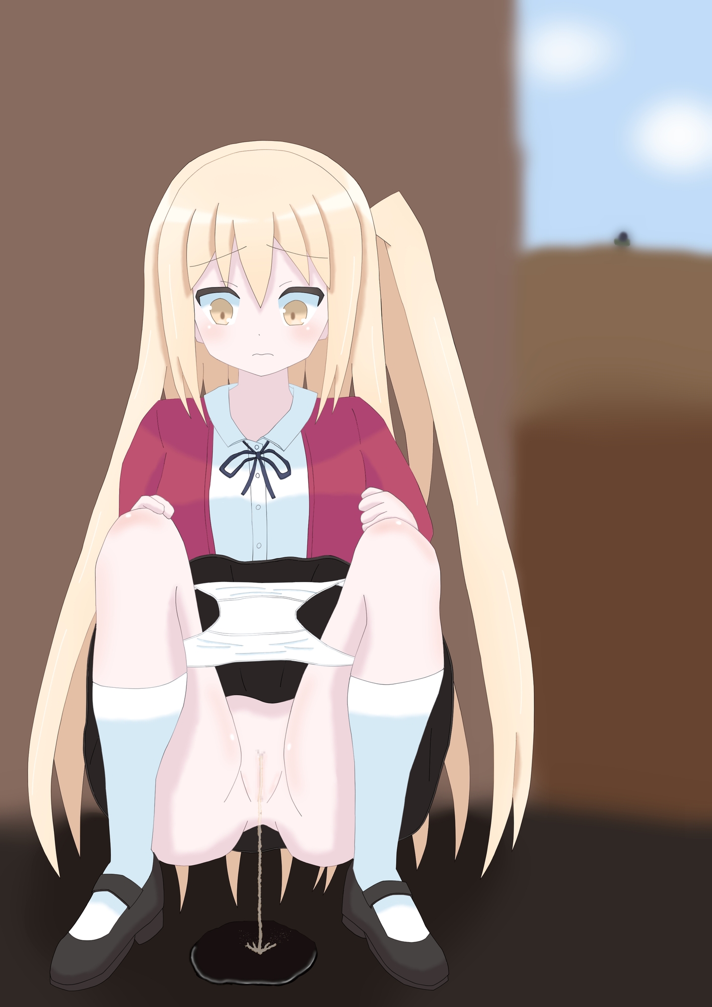 The girl keeps aiming