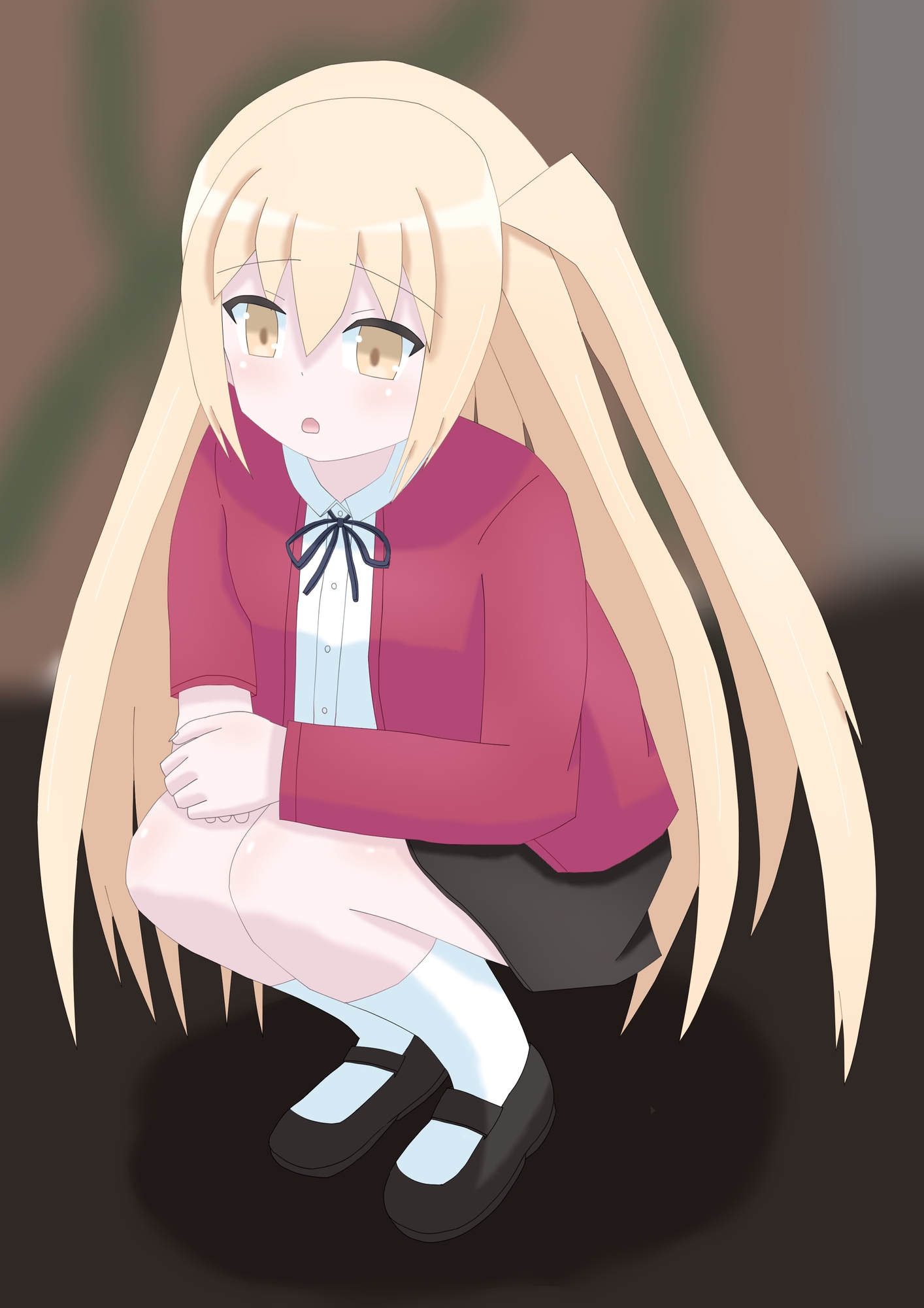 The girl keeps aiming