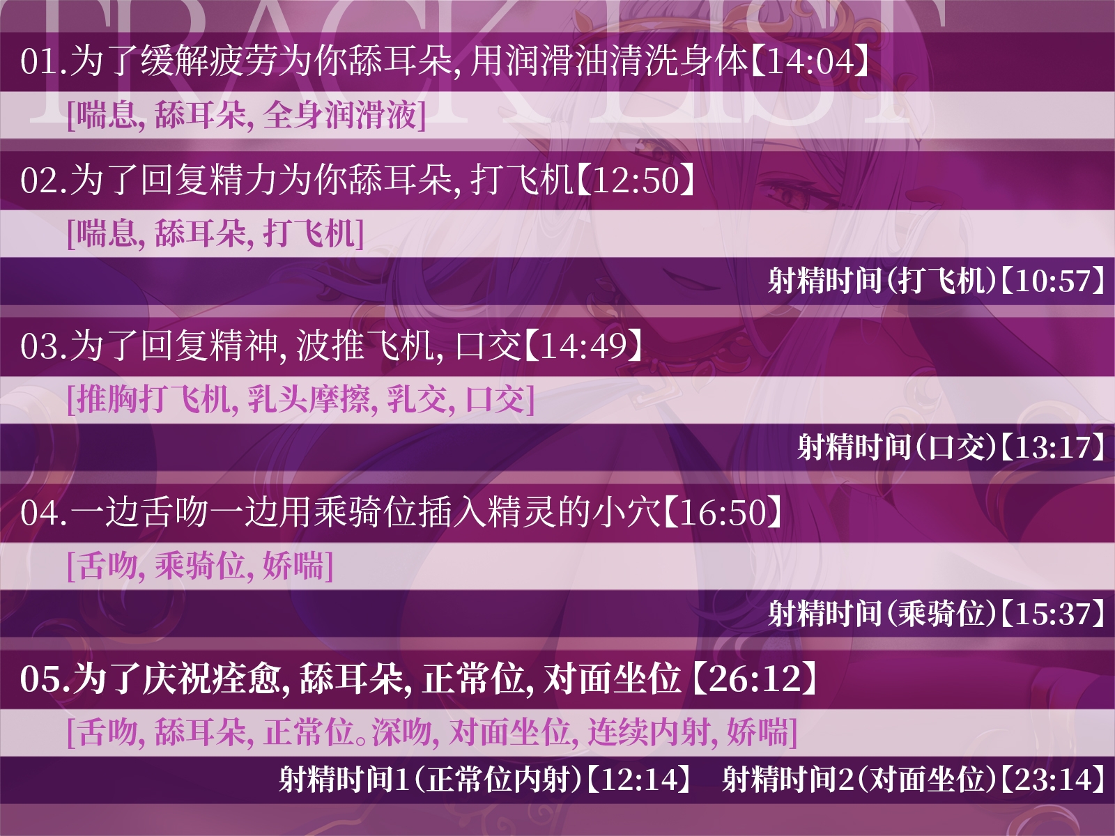 [简中字幕版]【低音×精灵×娇喘】精灵姐姐的湿滑的治疗