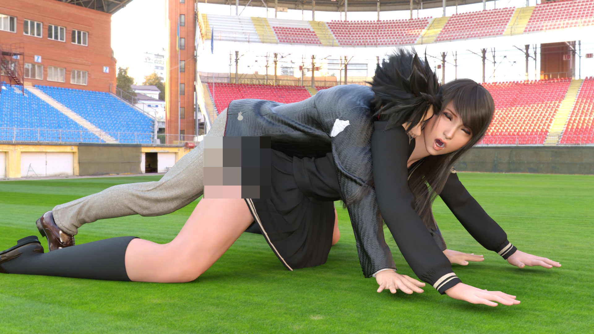 万能格闘美女『霧島愛唯(きりしまめい)』のレ○プ現場(後背位2)