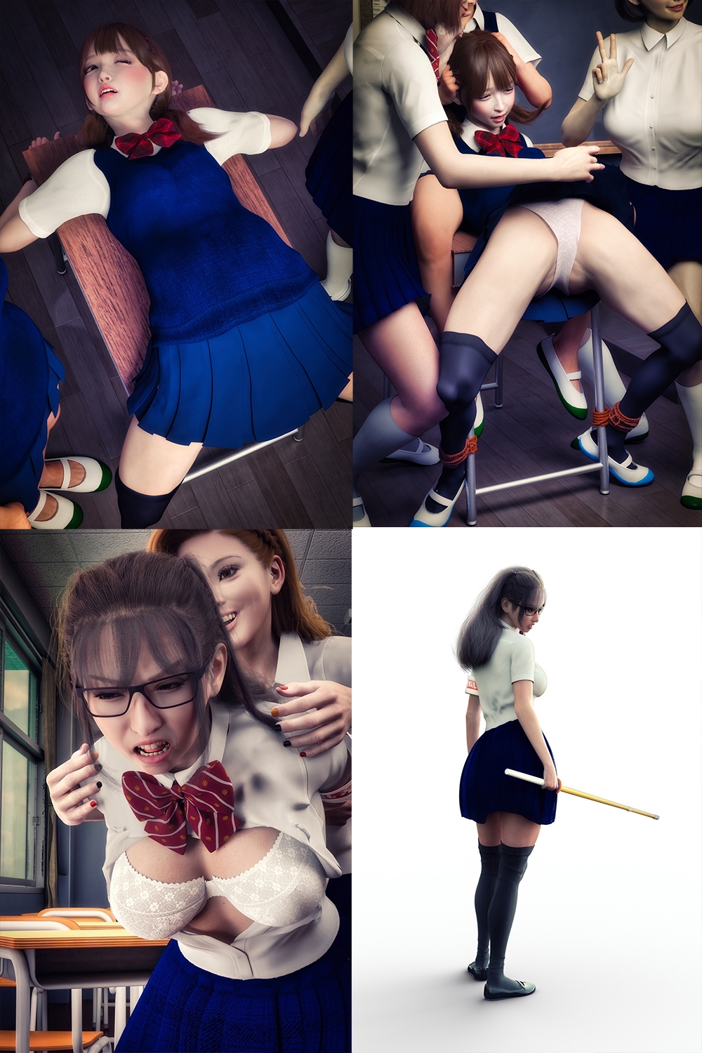強制顔面変形女子 Facial Punishment and Humiliation