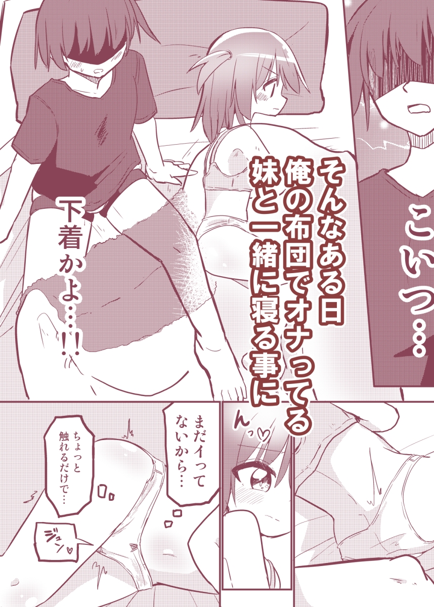 妹が俺の布団の中でオナってたので一緒に寝てみた