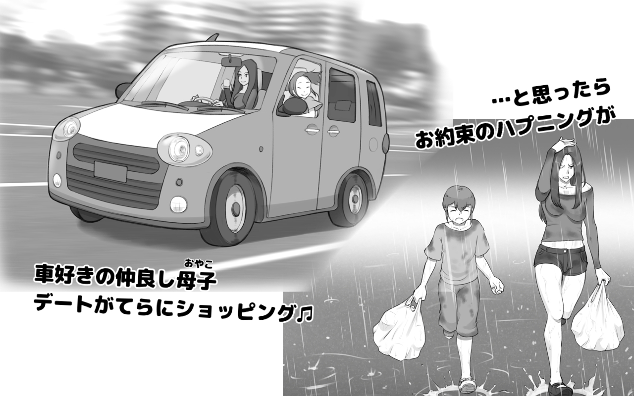 なりゆきでムスコとカーセックスした母親の話。