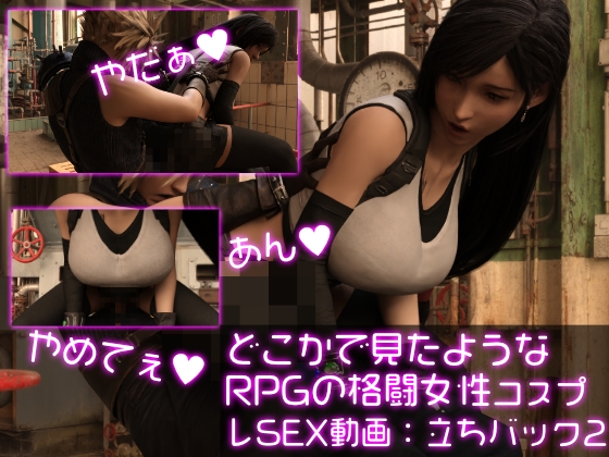 どこかで見たようなRPGの格闘女性コスプレSEX:座位バック2