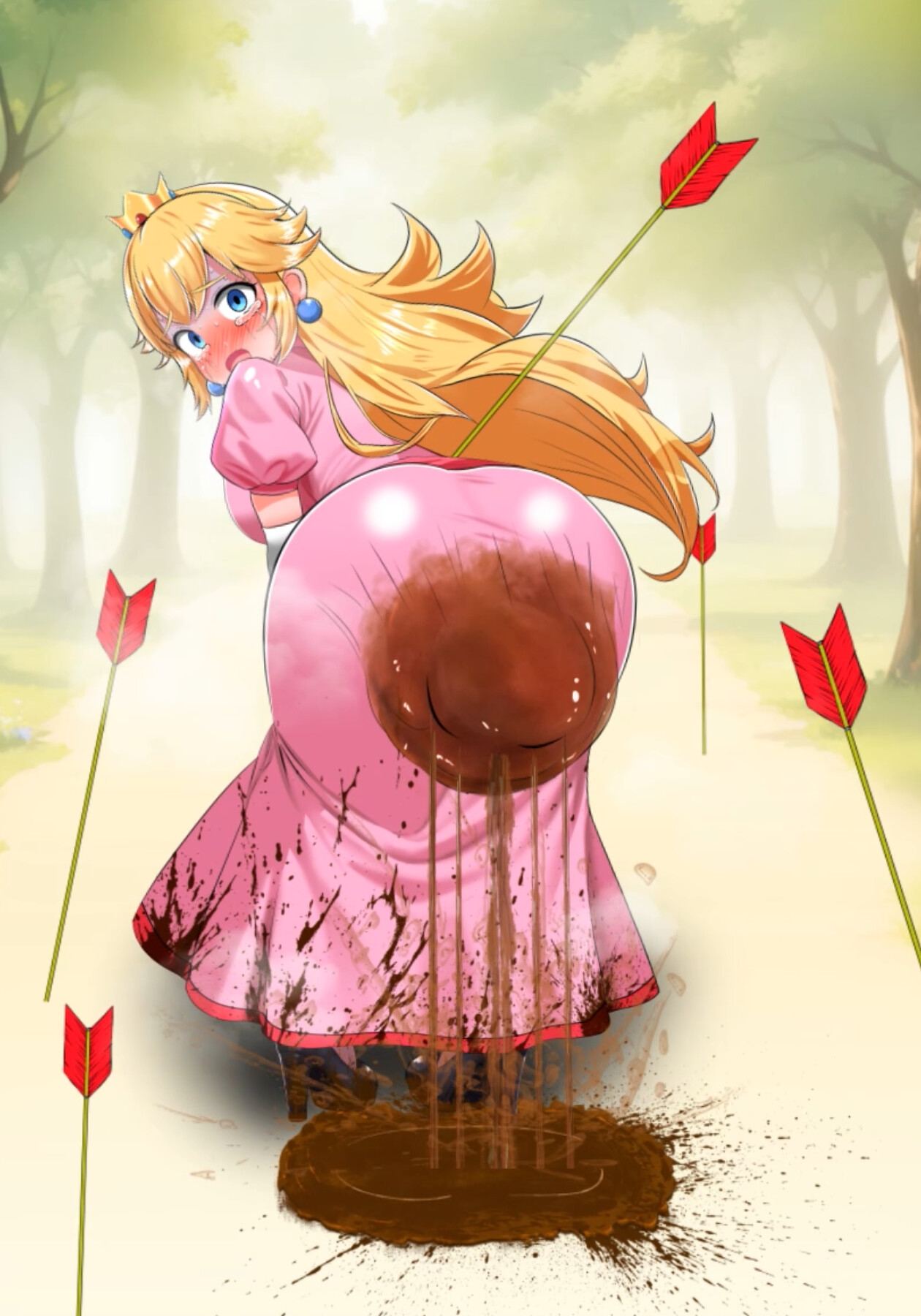 桃姫便意我慢&着衣脱糞アニメーション