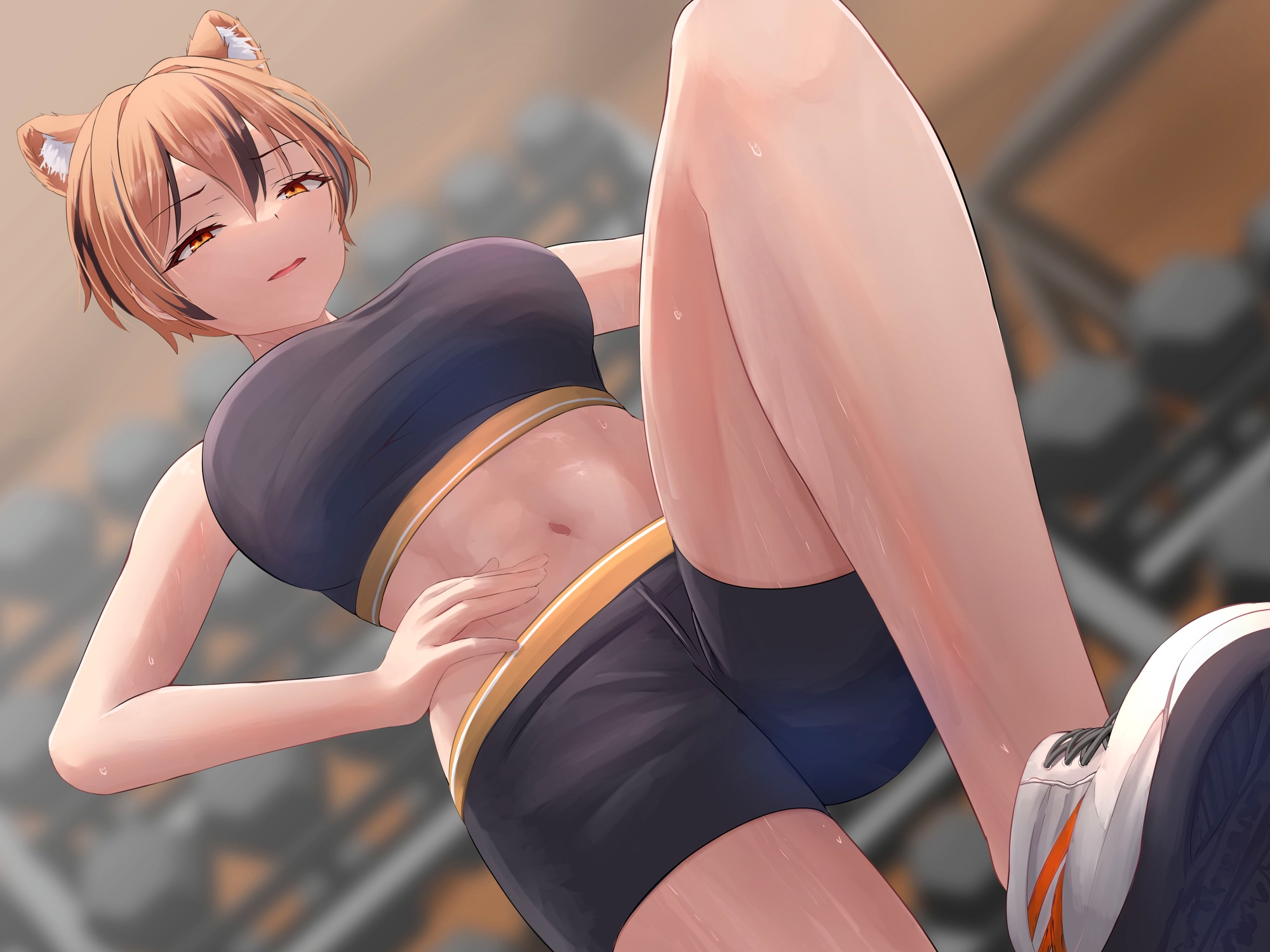 軟弱マゾ男をガチシゴき!マンコになんて入れさせるわけねえだろザコチンポ♪ライオン娘のドSなパーソナルトレーナー