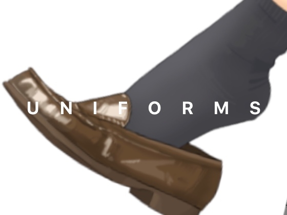 制服と脚とローファーのイラスト