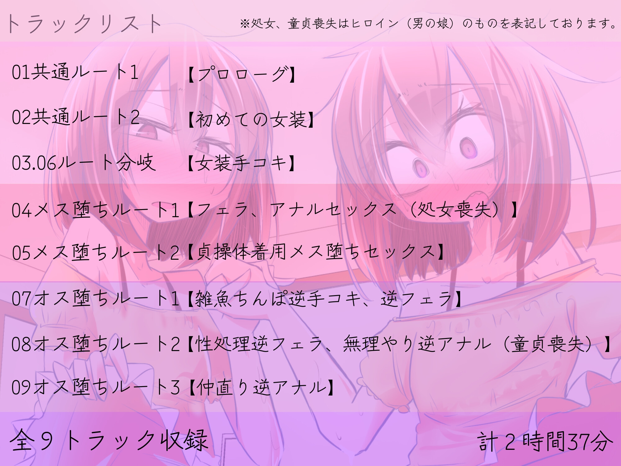 【ルート分岐あり】男の娘がメス堕ち♀オス堕ち♂しちゃう音声