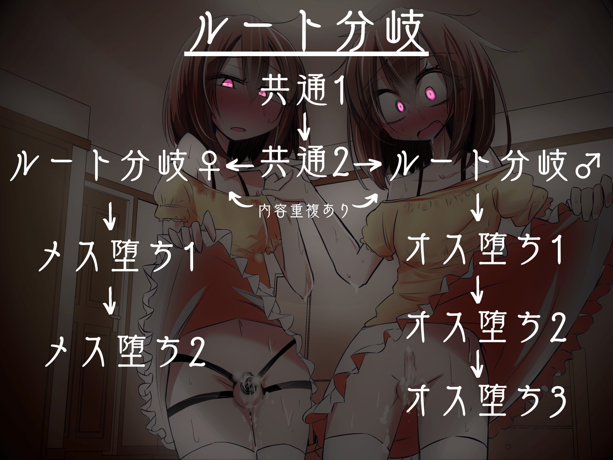 【ルート分岐あり】男の娘がメス堕ち♀オス堕ち♂しちゃう音声