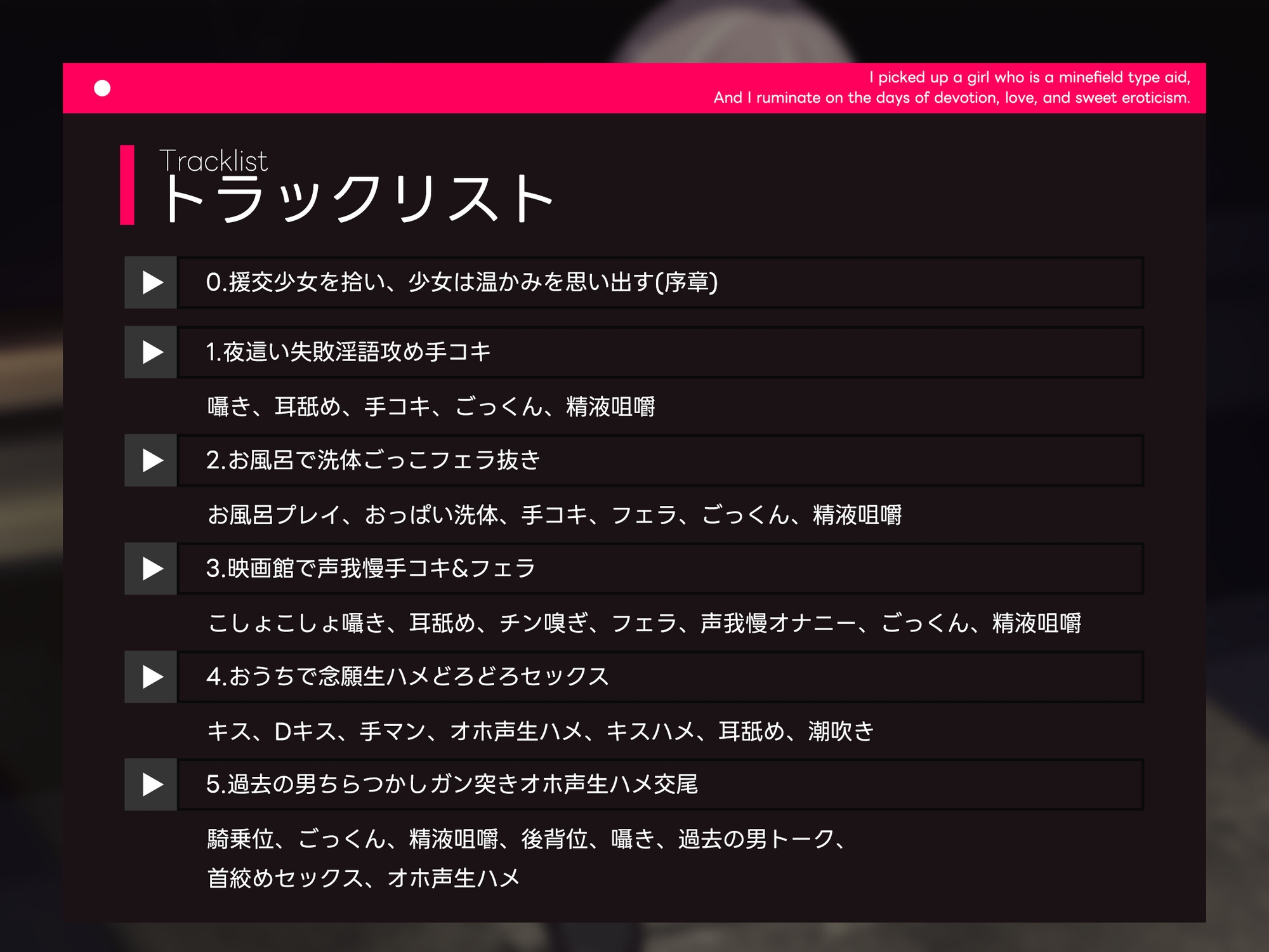地雷系な援交少女を拾い、そして僕は献身いちゃらぶ甘々えっちの日々を反芻する