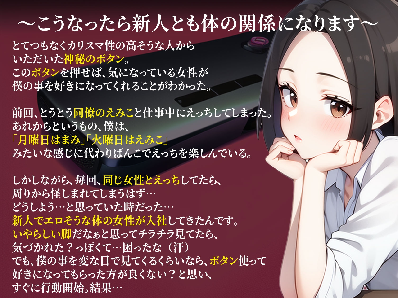 【感情操作(3)】恥ずかしがり屋の後輩に使ってしまった逆転のボタン