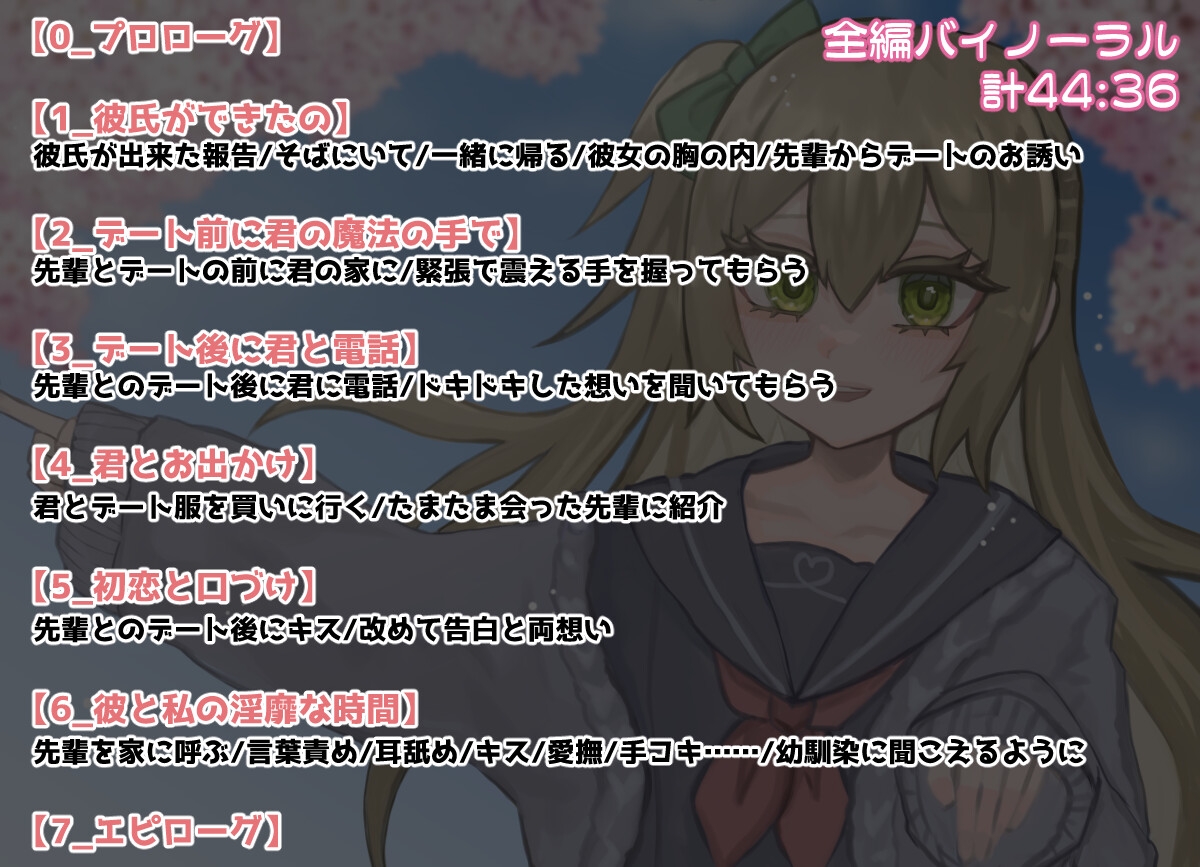 幼馴染で親友の君へ、私に彼氏ができてもそばにいてくれるよね?【バイノーラル】