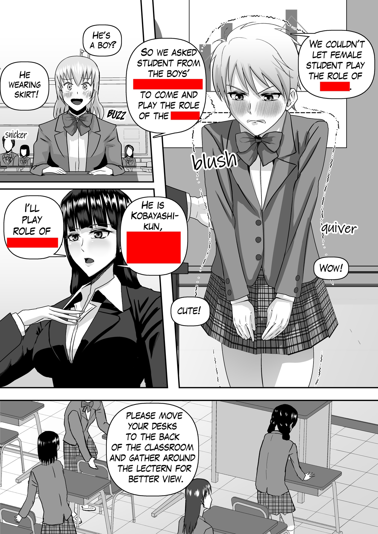 Training on how to deal with kinky guy on train with using male students