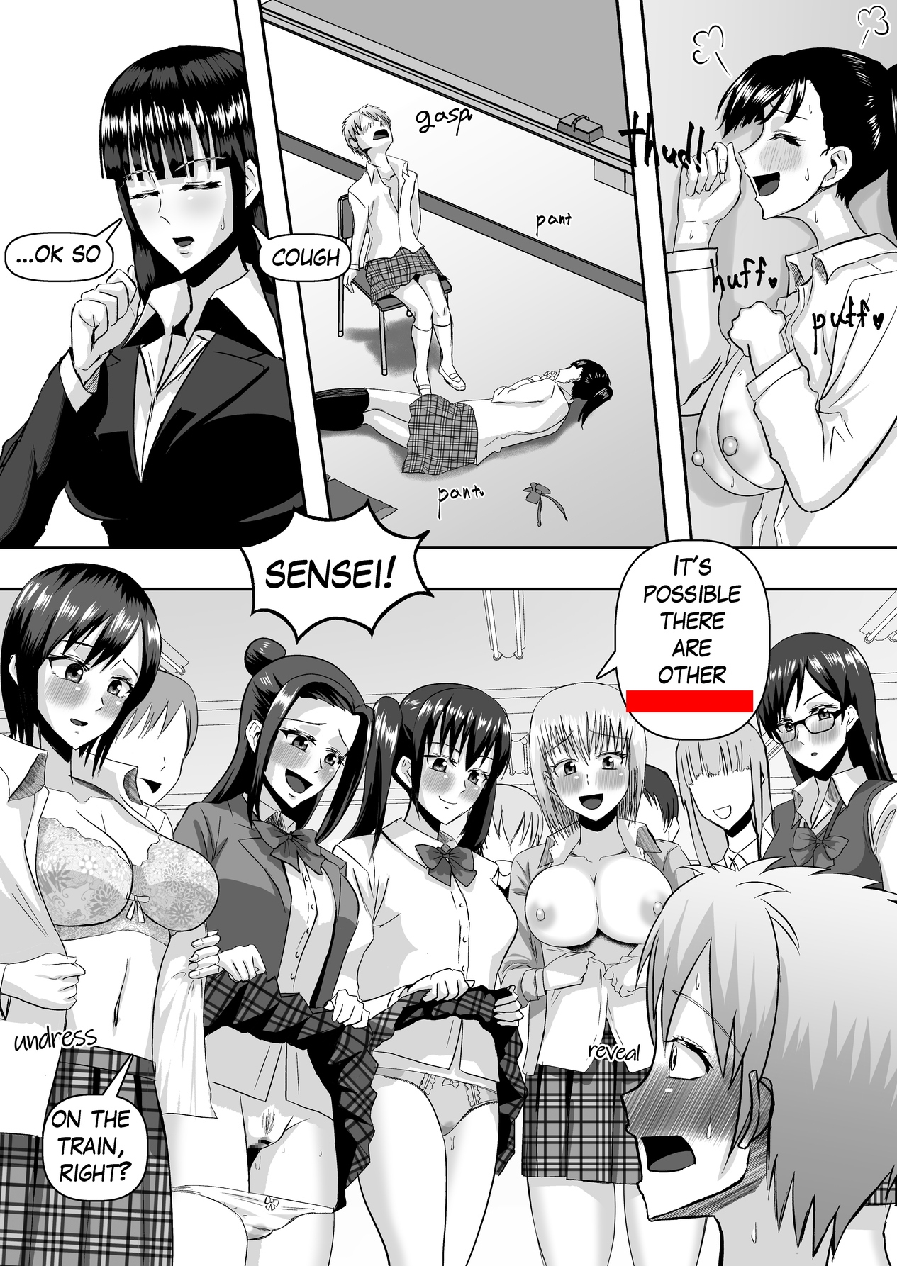 Training on how to deal with kinky guy on train with using male students