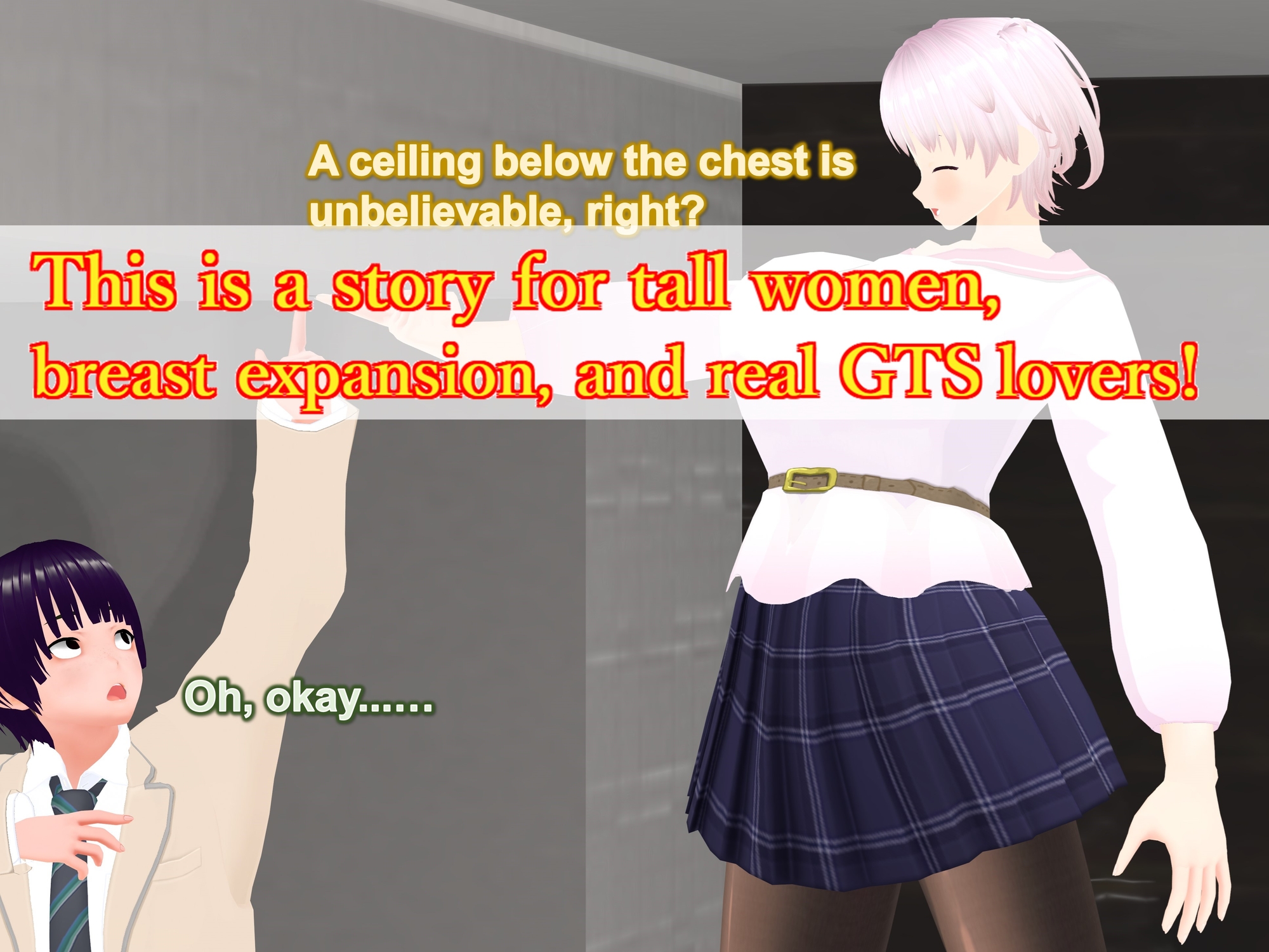 Outgrowing only girls, Overtake boys, Growth sound Low-ceiling room Arc