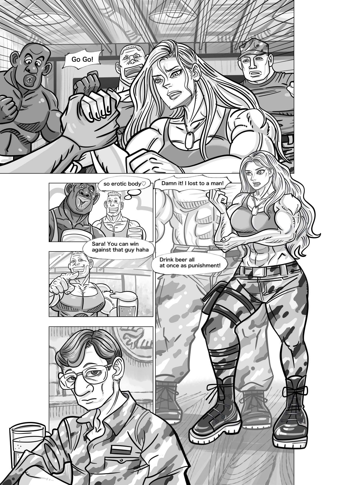 A comic where a female soldier is controlled as she pleases with a remote control 12 pages.