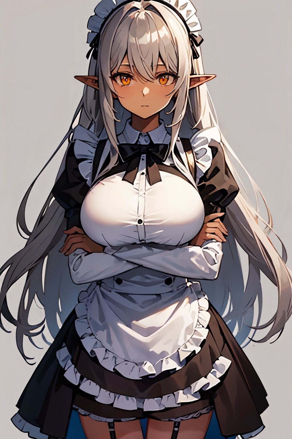 無表情で事務的に性処理する巨乳ダークエルフのメイドさんが俺の事を好き過ぎた【抱き枕推奨/ファンタジー/ラブラブ】