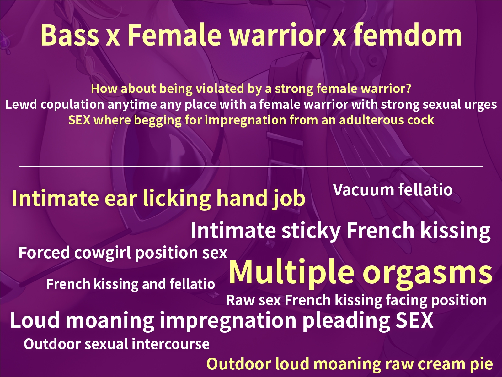 ENG Ver[Bass x Female warrior x femdom] Brave warrior attacked by strong female warrior