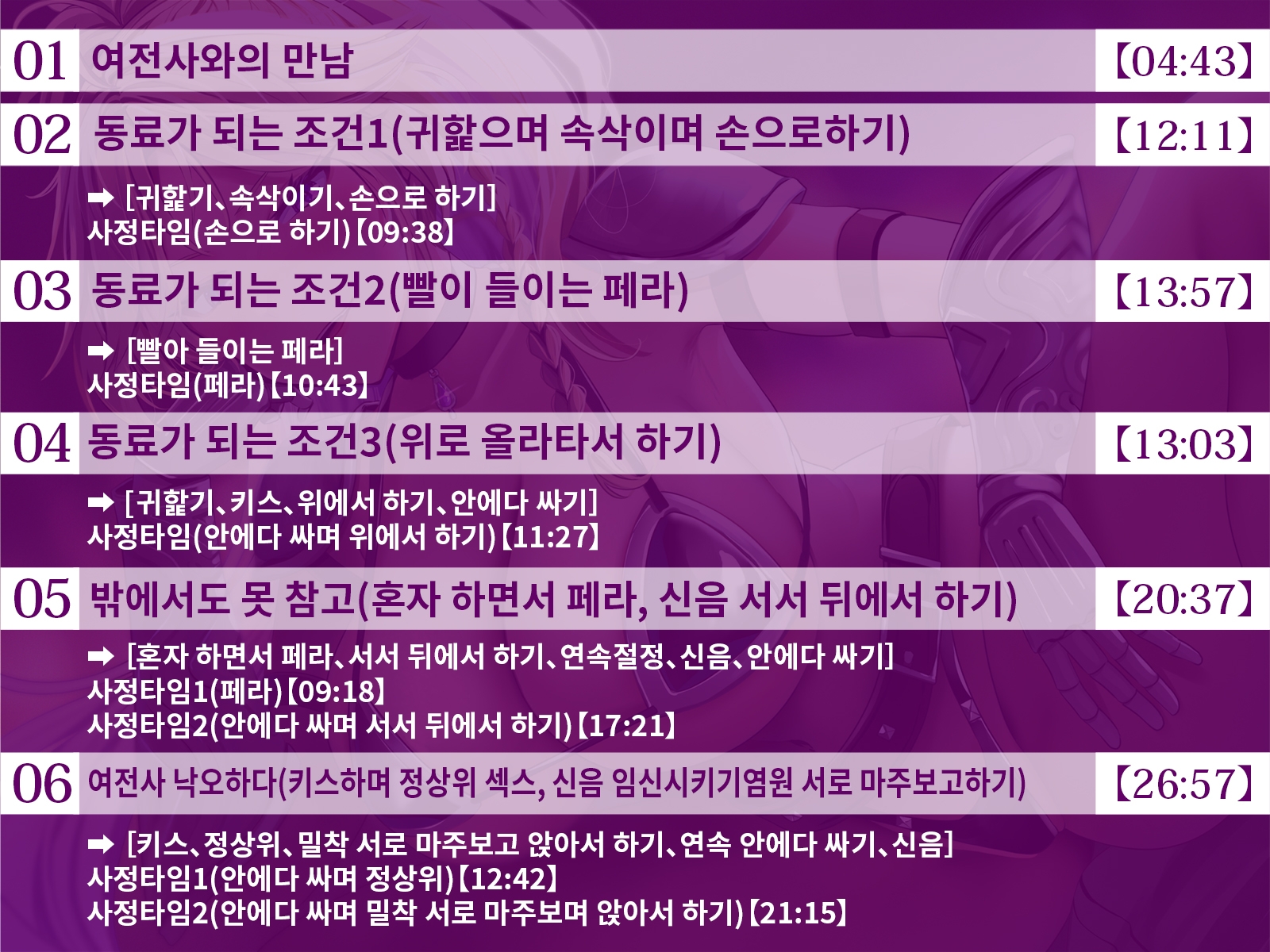 [한국어 자막판] 【저음x여전사x역강간】강인한 여전사에게 당하는 용자님
