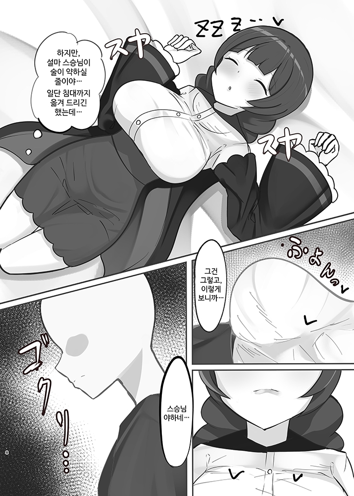 【韓国語版】睡眠中の師匠にえっちな悪戯しまくる本