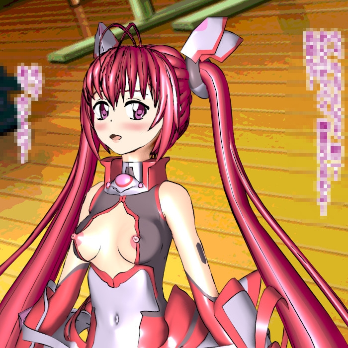 ふたなりブルー×TSFヒロイン戦士レッドのGIFアニメ(ループ集)