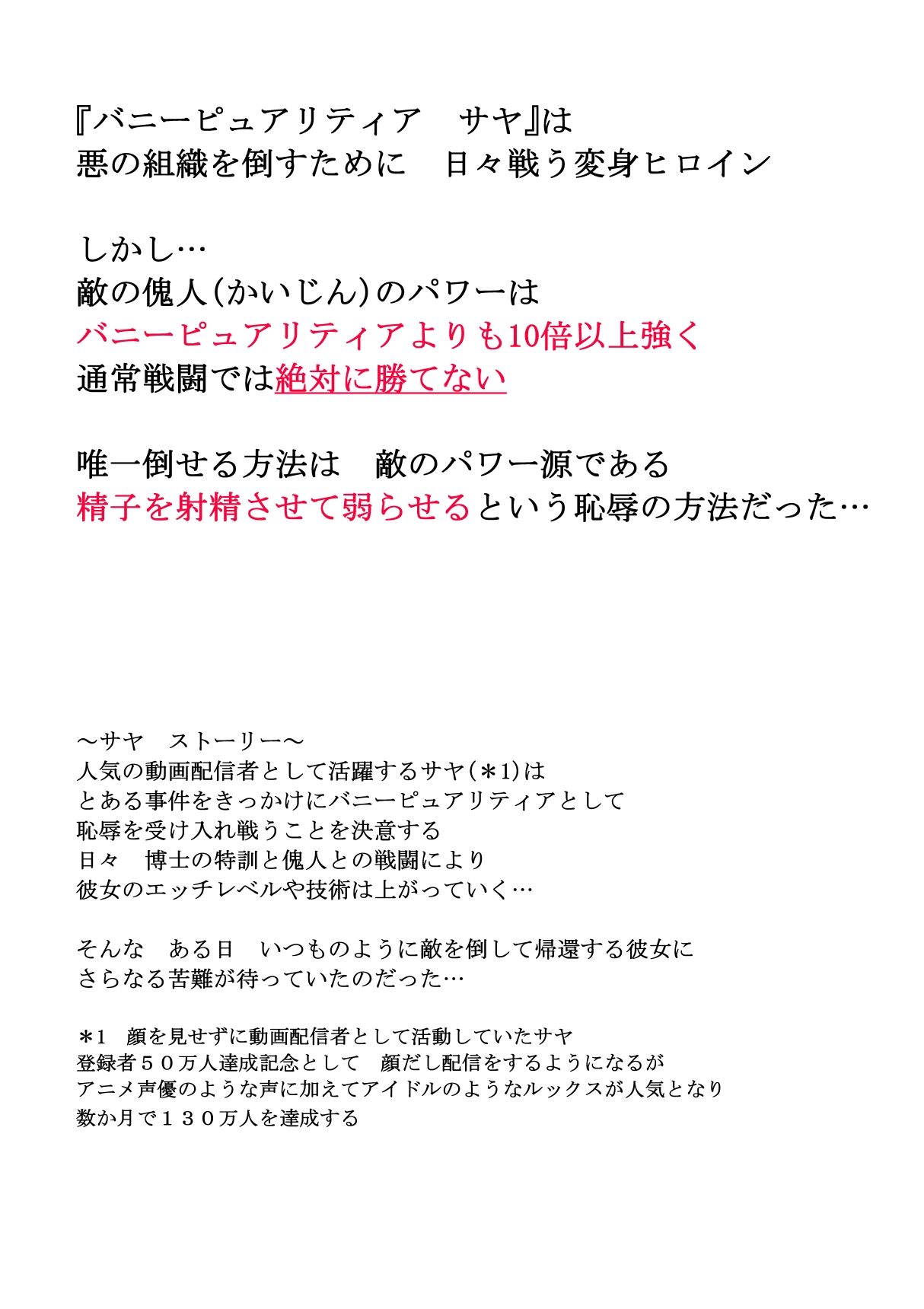 恥辱変身バニーピュアリティア サヤ ～コスプレ秘密クラブ潜入捜査編～