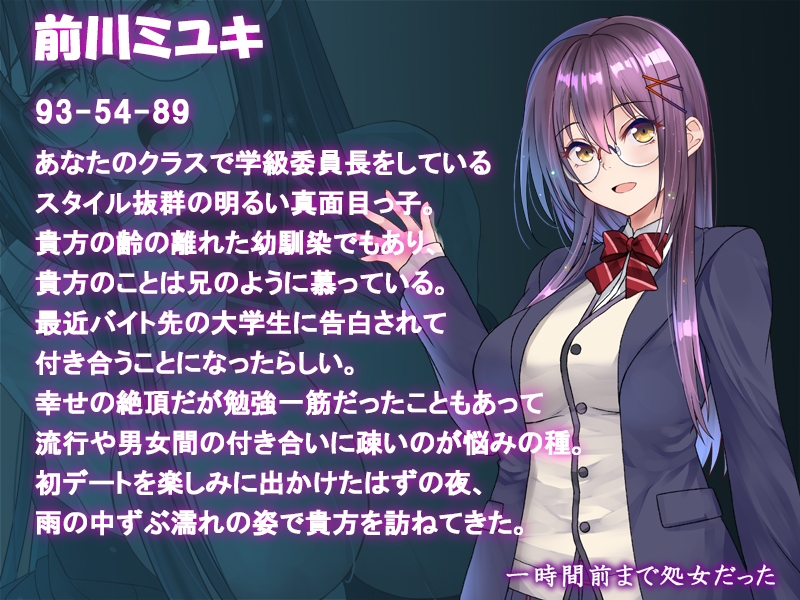 【純愛】失恋した生真面目学級委員長を身も心もトロトロになるまで甘やかしセックス指導