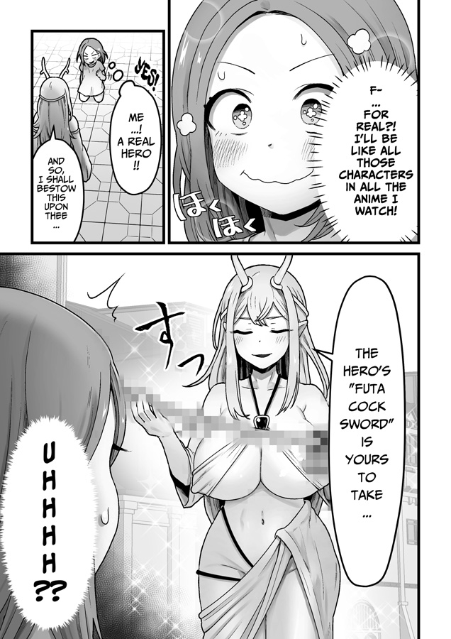 【英語版】欲求不満堕女神【ふたなりちんぽソード】を授けます