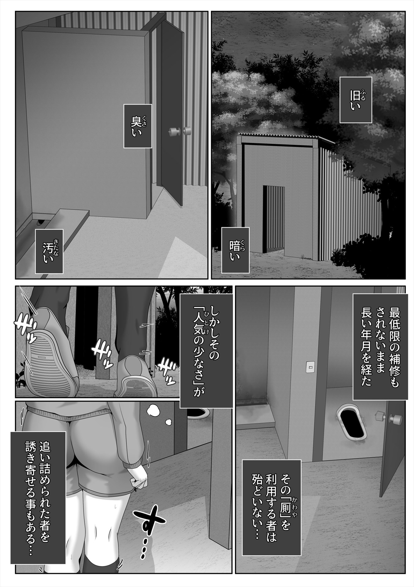 旧い厠で糞を放る