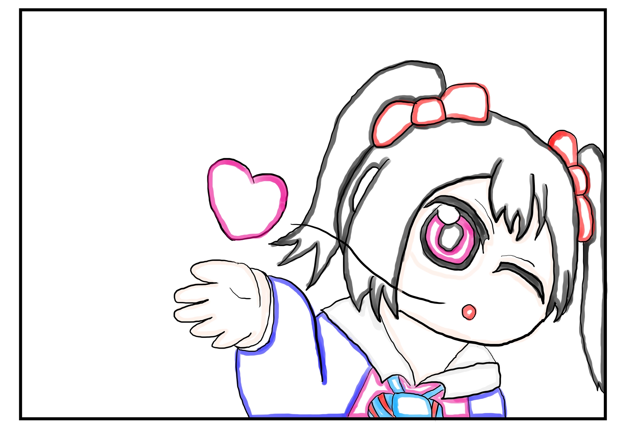 ラ◯ライブ!2コマ漫画「投げキッスでにこまき」