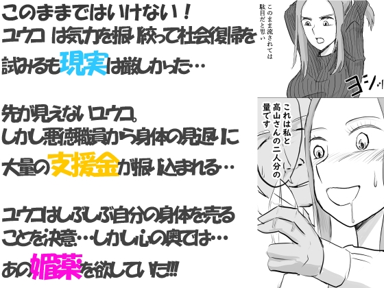 夫が意識不明になって塞ぎこんだ若妻に支援団体の職員が媚薬を盛って性奴隷化する話 Lv2