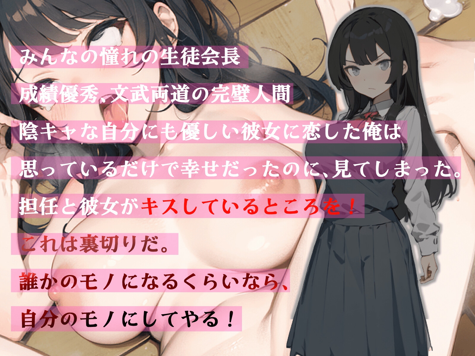 【豪華特典EXトラック付き】みんなの憧れの美人巨乳生徒会長は俺の雌豚おほ声肉便器 ～無理矢理中出し孕ませレ○プ!雌豚おほ声オナホ化計画～【期間限定割引264円✅】
