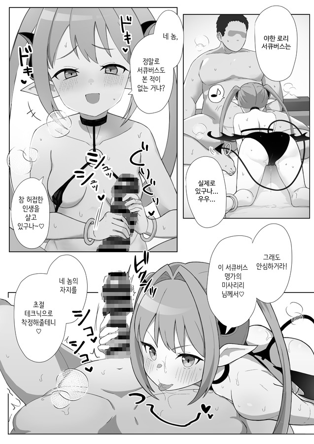 【韓国語版】サキュバスだから合法!メ○ガキ理解らせ風俗