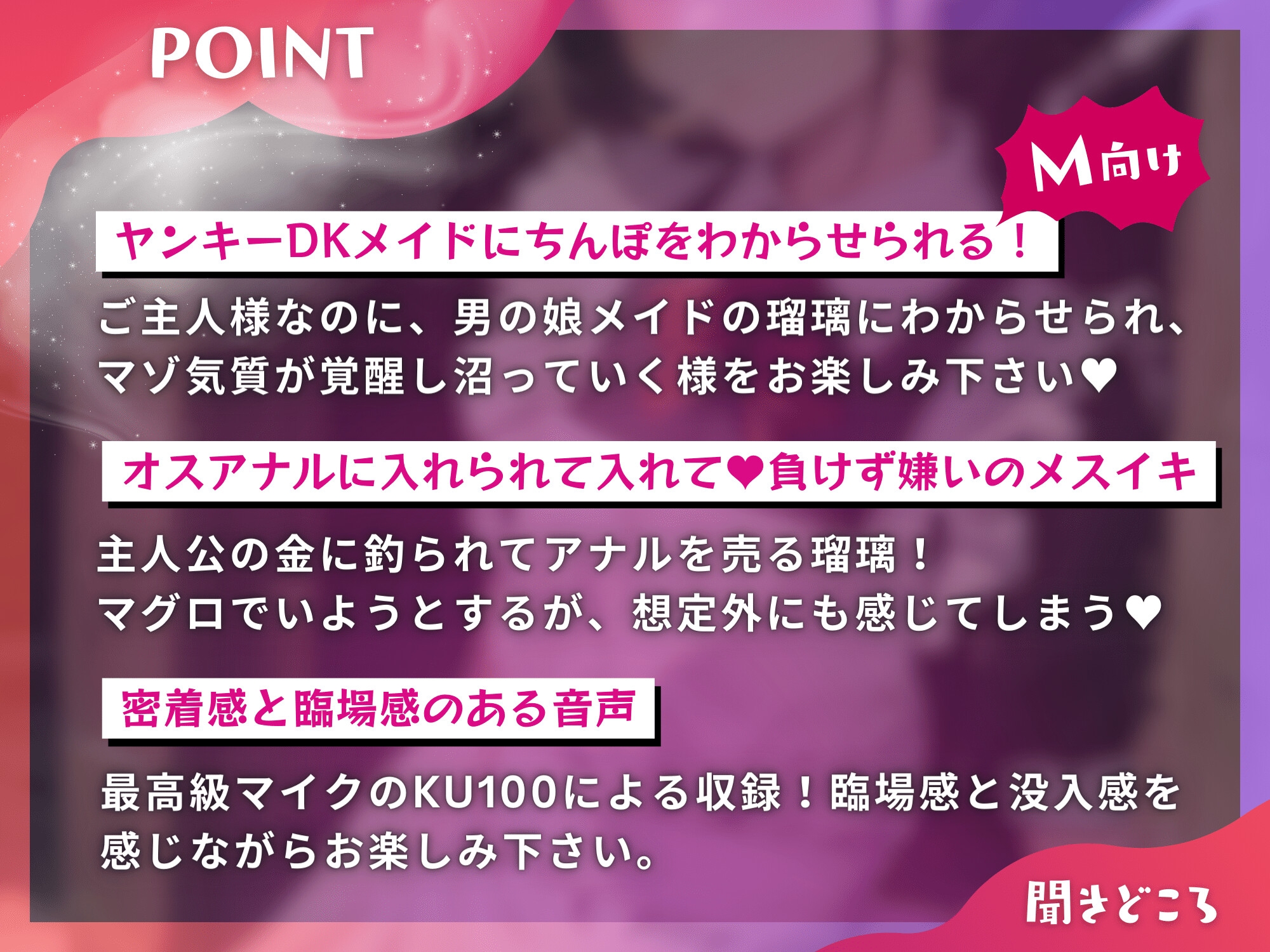 ヤンキーDKメイドとご主人様はメスイキ気質【マゾ向け】【KU100】