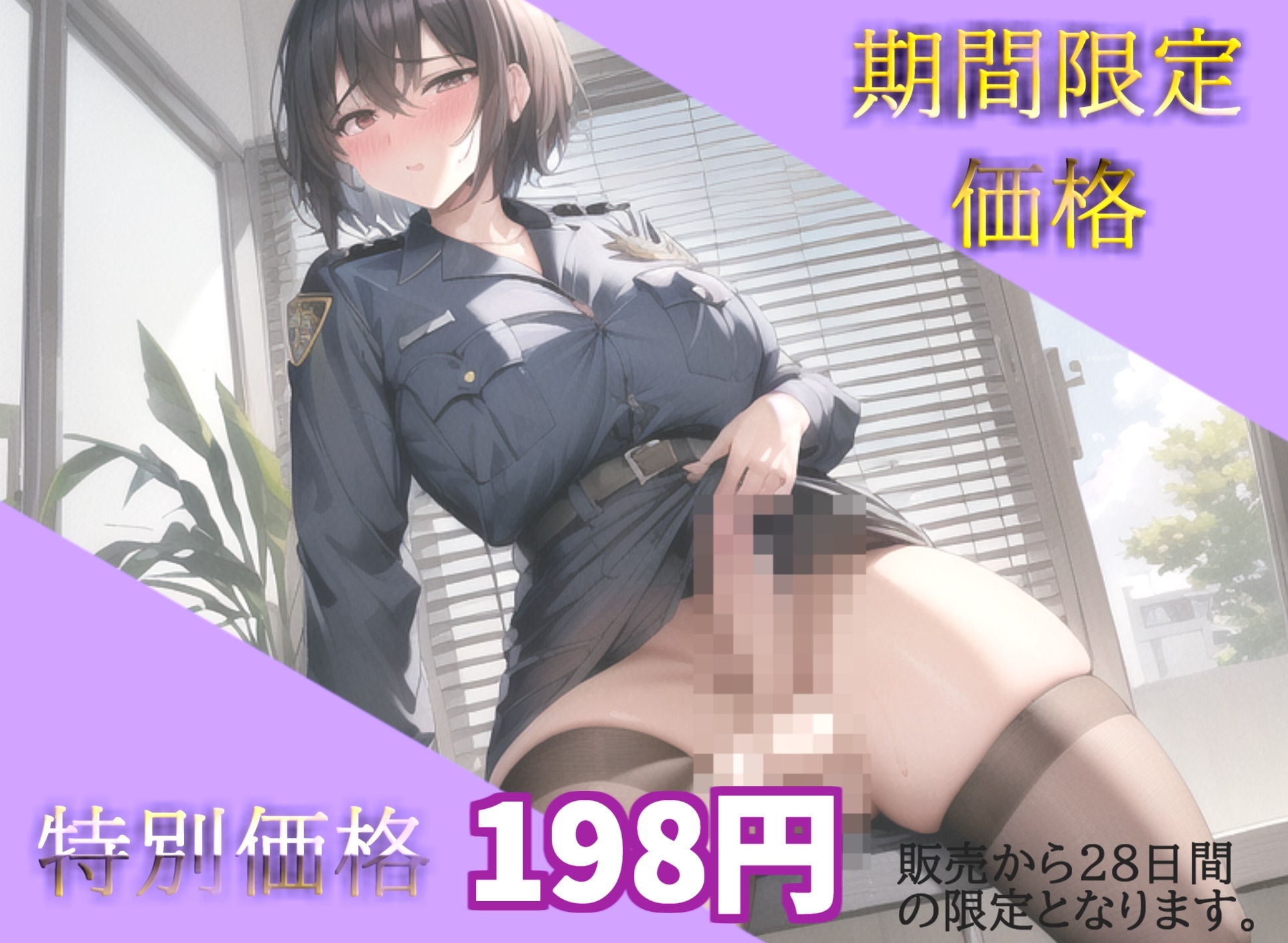 ⚠️性犯罪事前防止法⚠️ ふたなり爆乳婦警の逆レ○プショー✨みじめなポーズのままアナルがガバガバになるまで犯され、メス墜ちオスオナホ奴○と化してしまう。