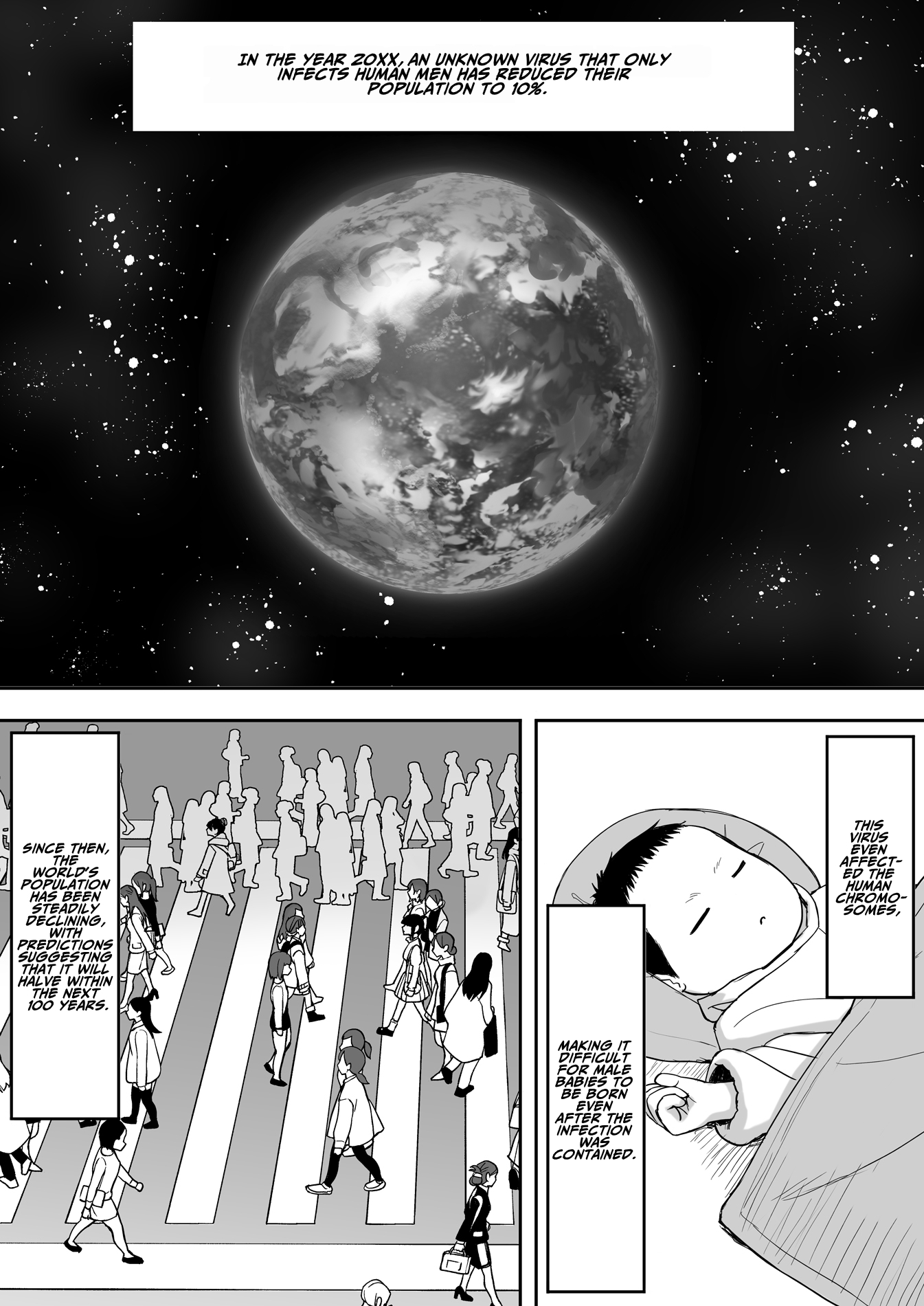 【英語版】男の数が10分の1になった世界でシたい放題