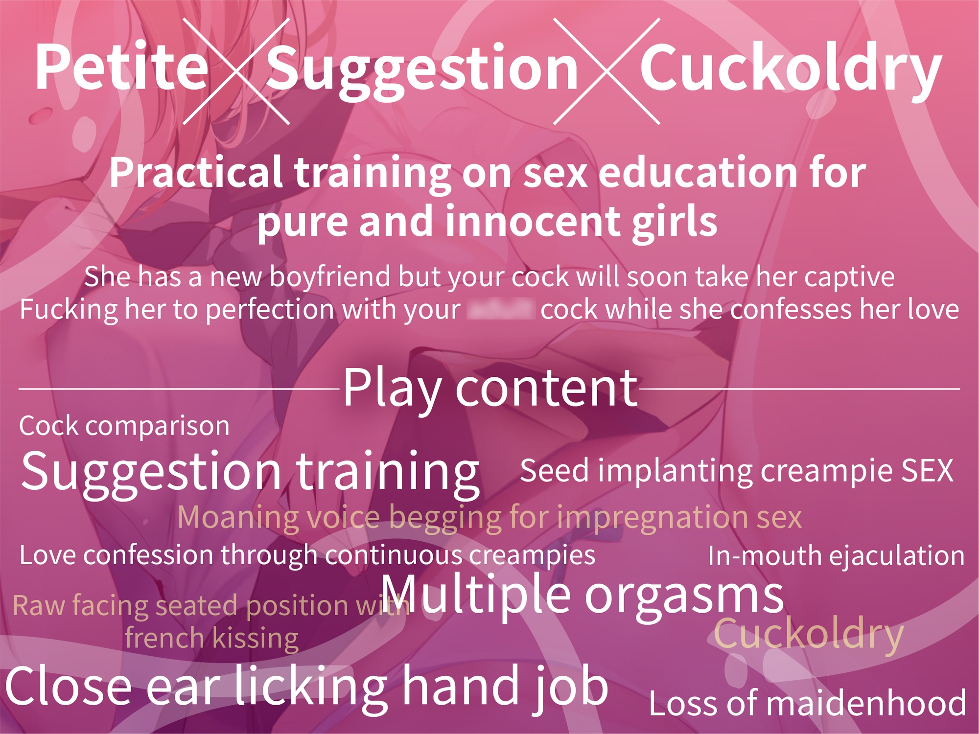 ENG Ver[Petite x Suggestion x Cuckoldry] Suggestion Sex Education Practical Training for Innocent Girls Using Suggestion Apps