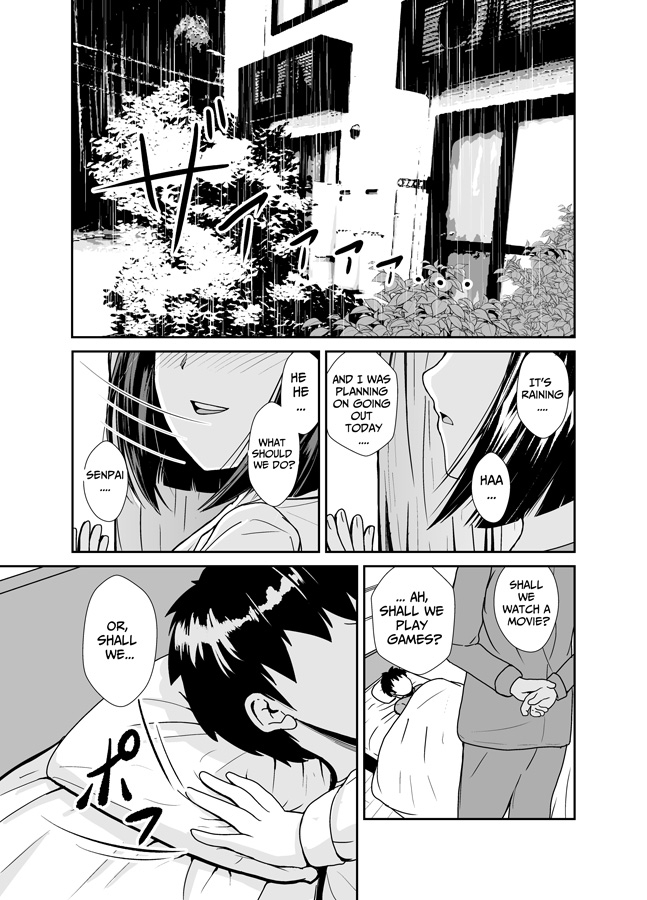 【英語版】雨の日は後輩ちゃんとお布団の中で・・・