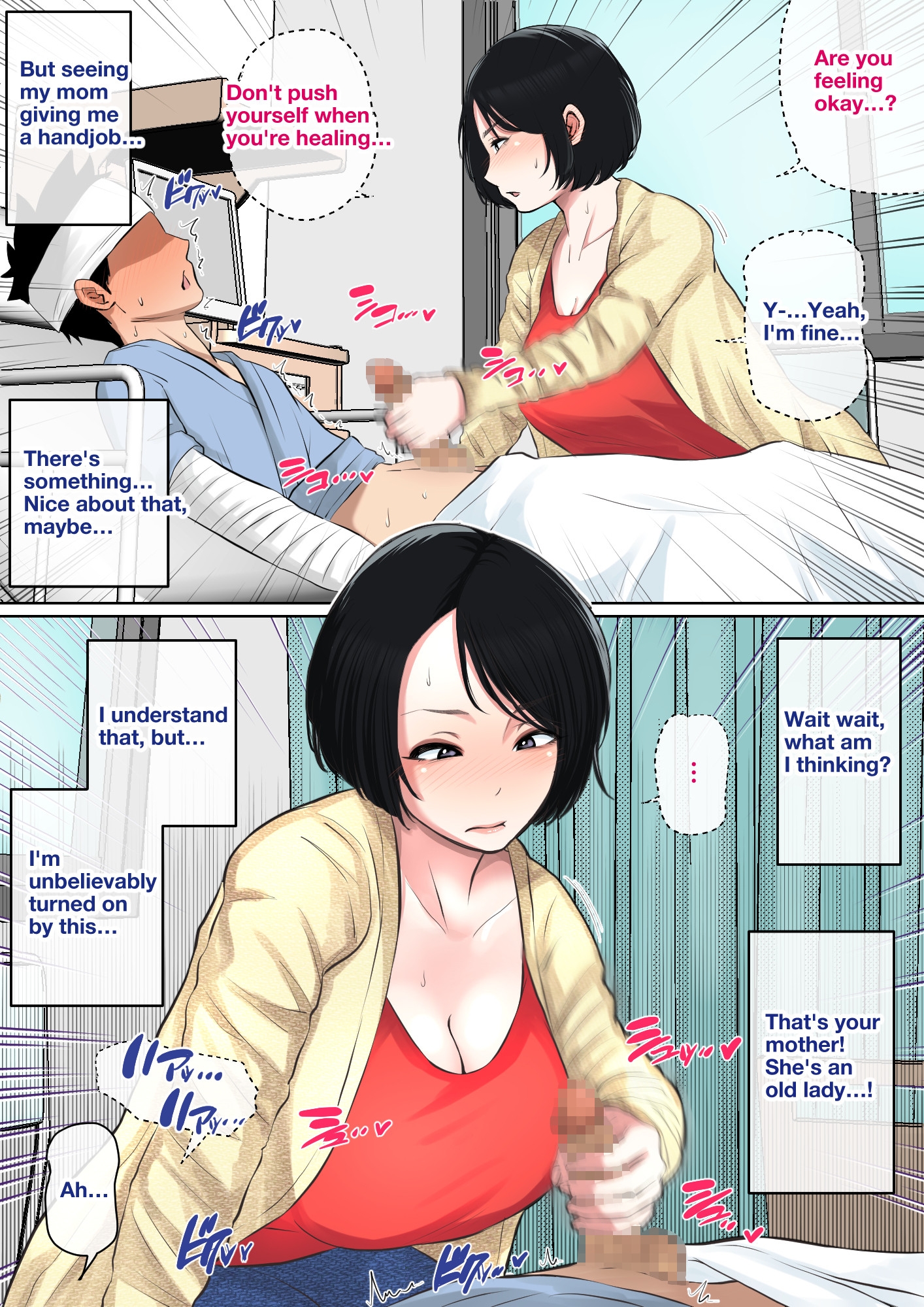 Mom Looks After Me in the Hospital