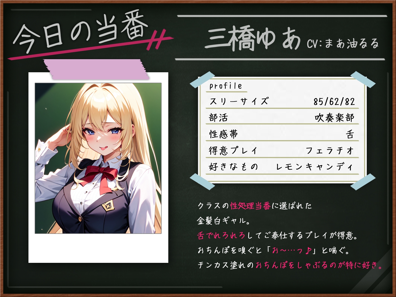 【れろれろ】白ギャルゆあの性処理当番～えっち舌テクでれろれろご奉仕～