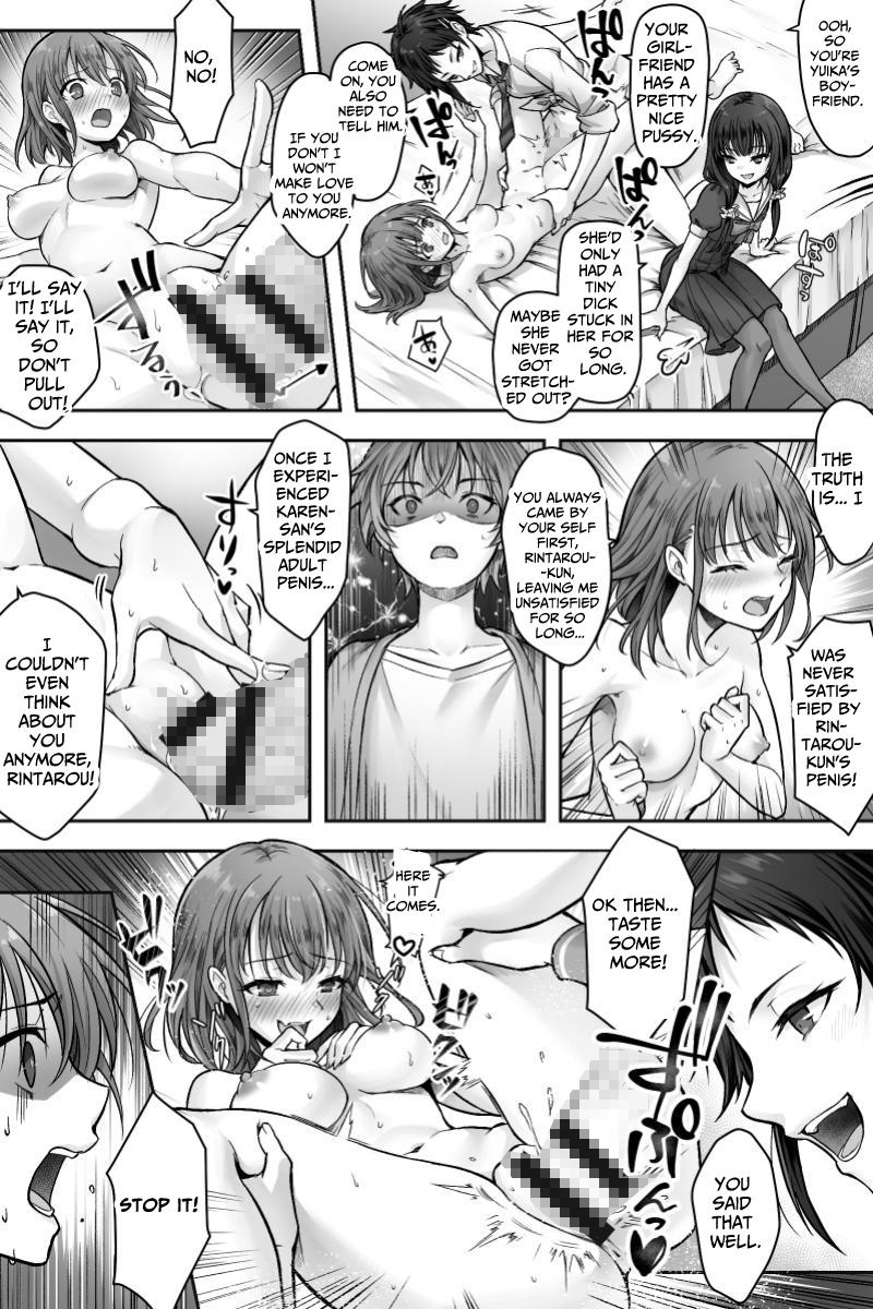 【英語版】ふたなりちんぽ様に陥落した彼女とメス堕ちした僕の物語