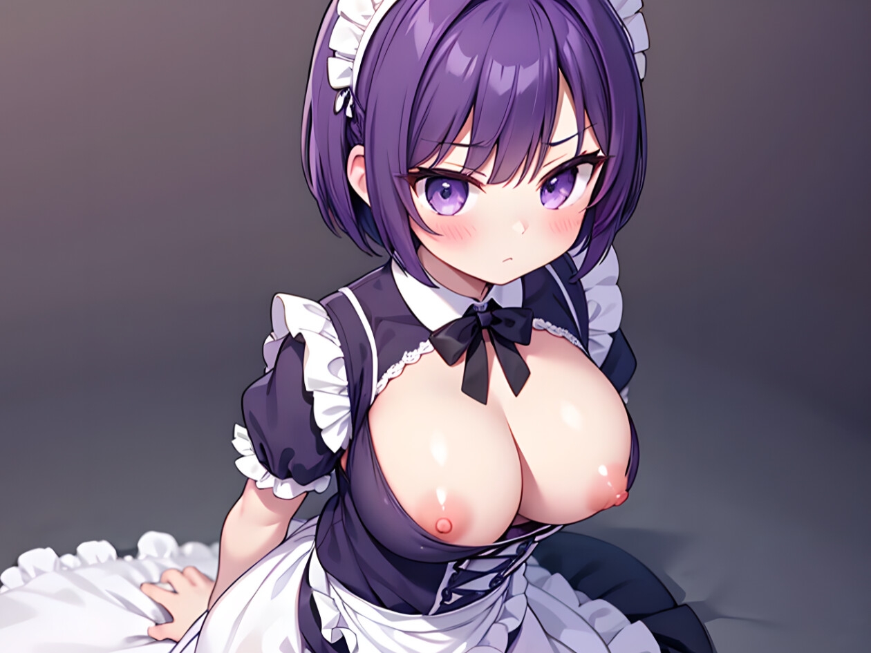 【KU100】どこか陰のあるダウナーメイドさんに罵りパンツコキされる