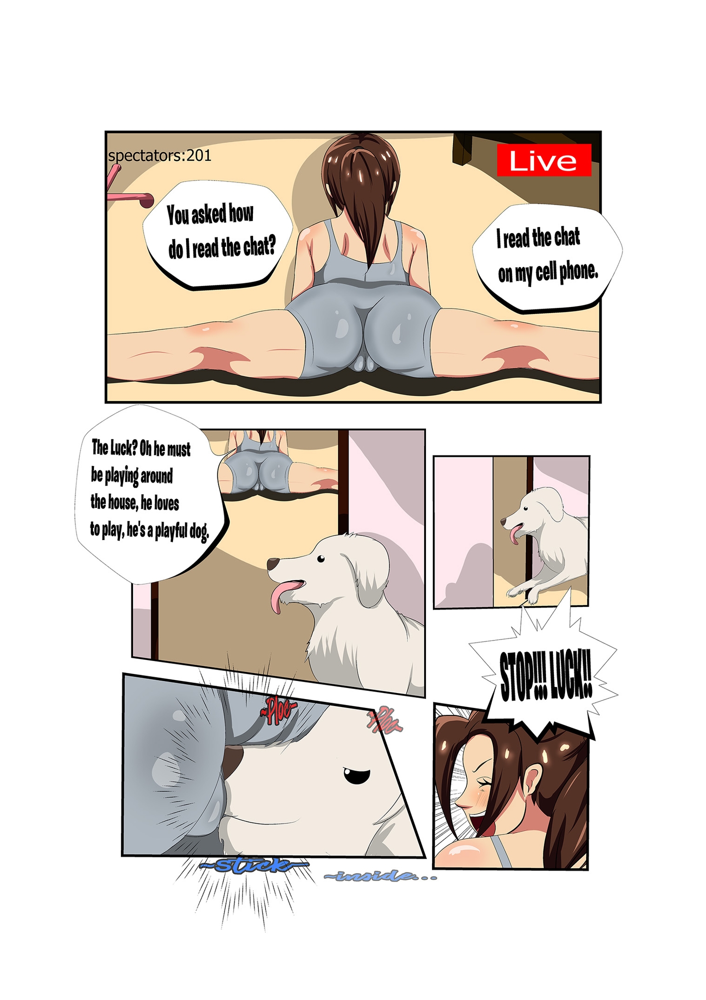 let's go! sex with dog on live