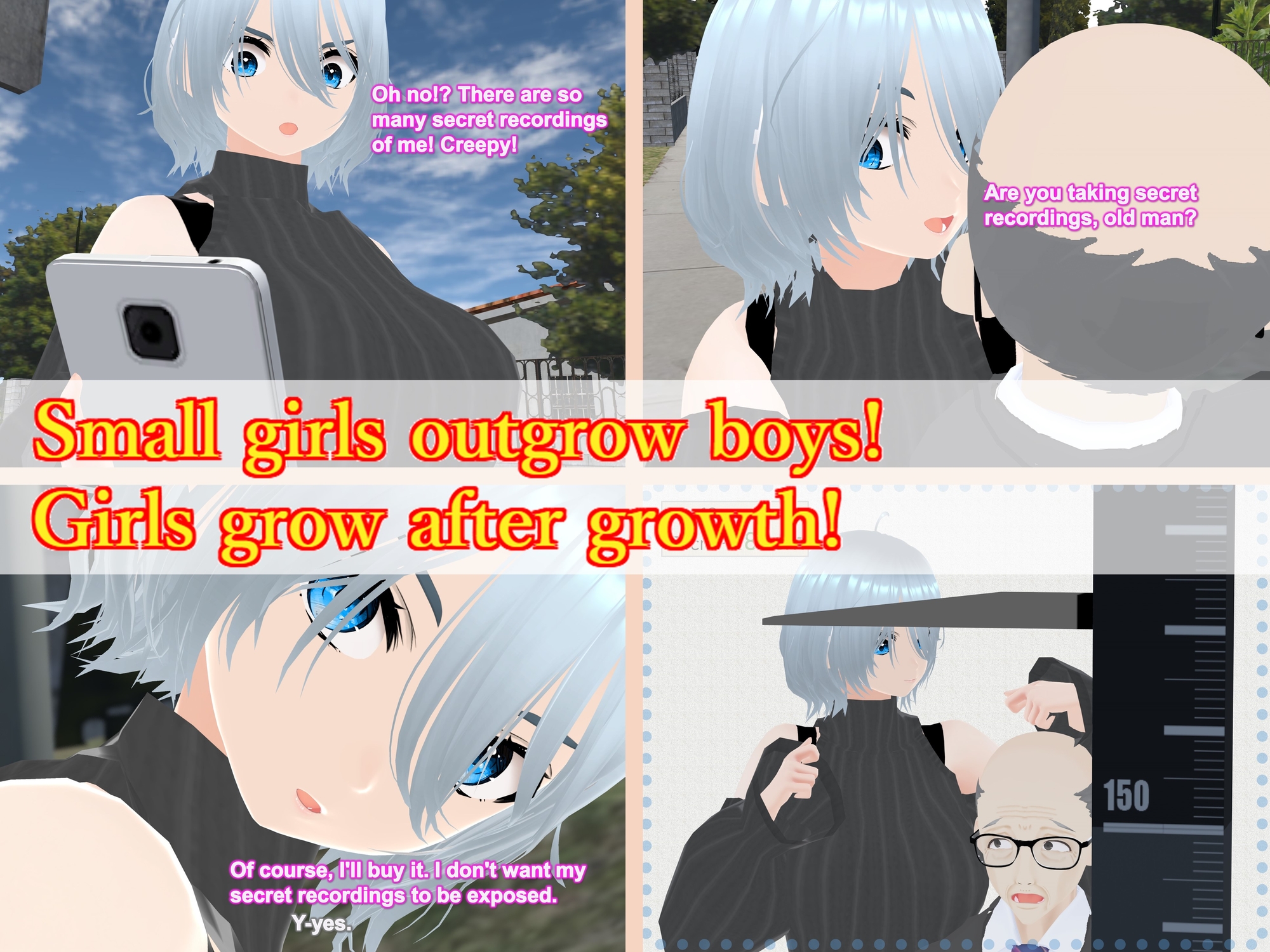 Outgrowing only girls, Overtake boys, Growth sound. Bus stop Arc