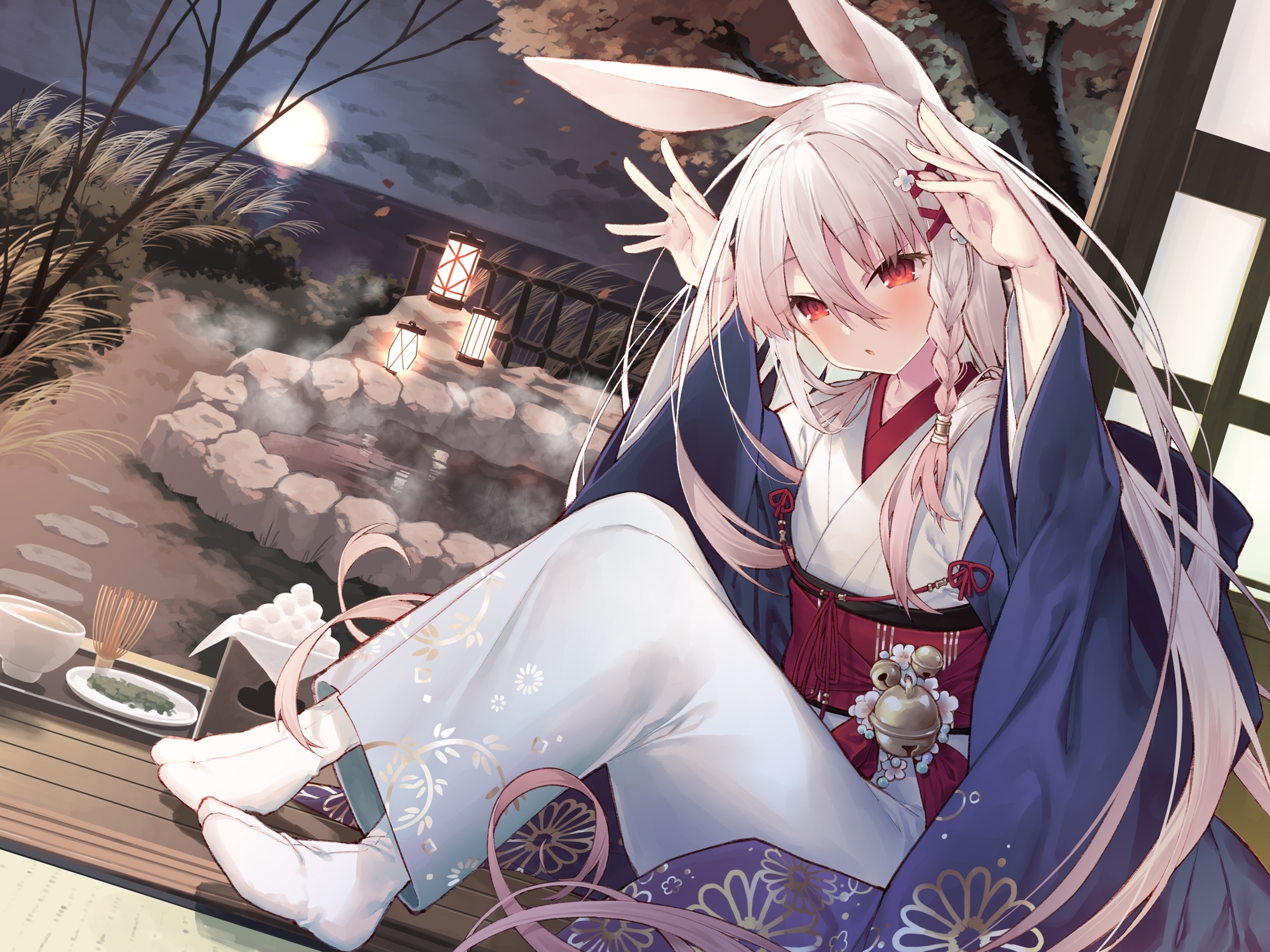 [繁體中文版]【掏耳・洗頭・伴眠】八百萬温泉郷～兔神真白的怕寂寞深情侍奉～【CV.高野麻里佳】